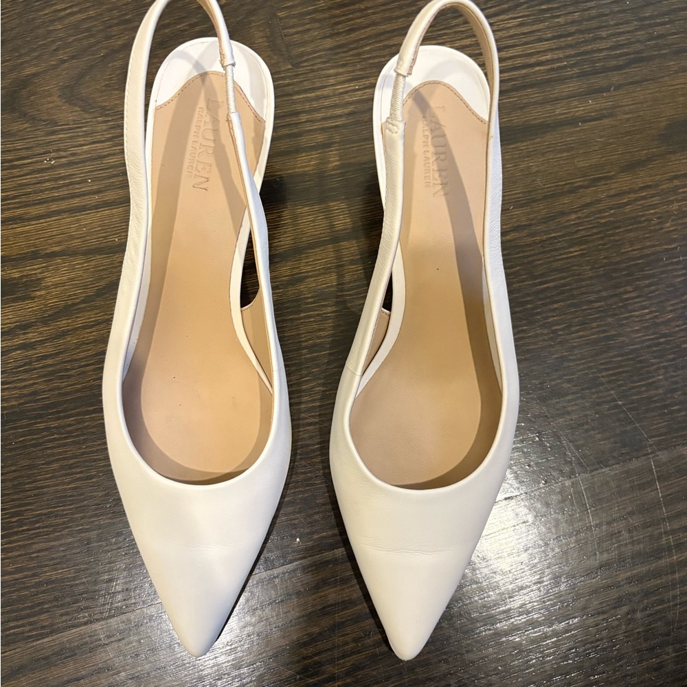 Lauren Ralph Lauren Cream Slingback Heels